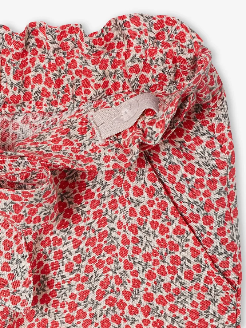 Vertbaudet Mädchen 3/4-Hose aus fließendem Stoff, Rot, – Produktbild 3 von 3