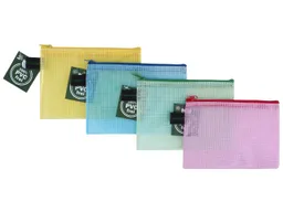 FolderSys FolderSys 4er-Set Kleinkram-Beutel mit Reißverschluss, DIN A6, EVA, farbig sortiert – Produktbild 1 von 1