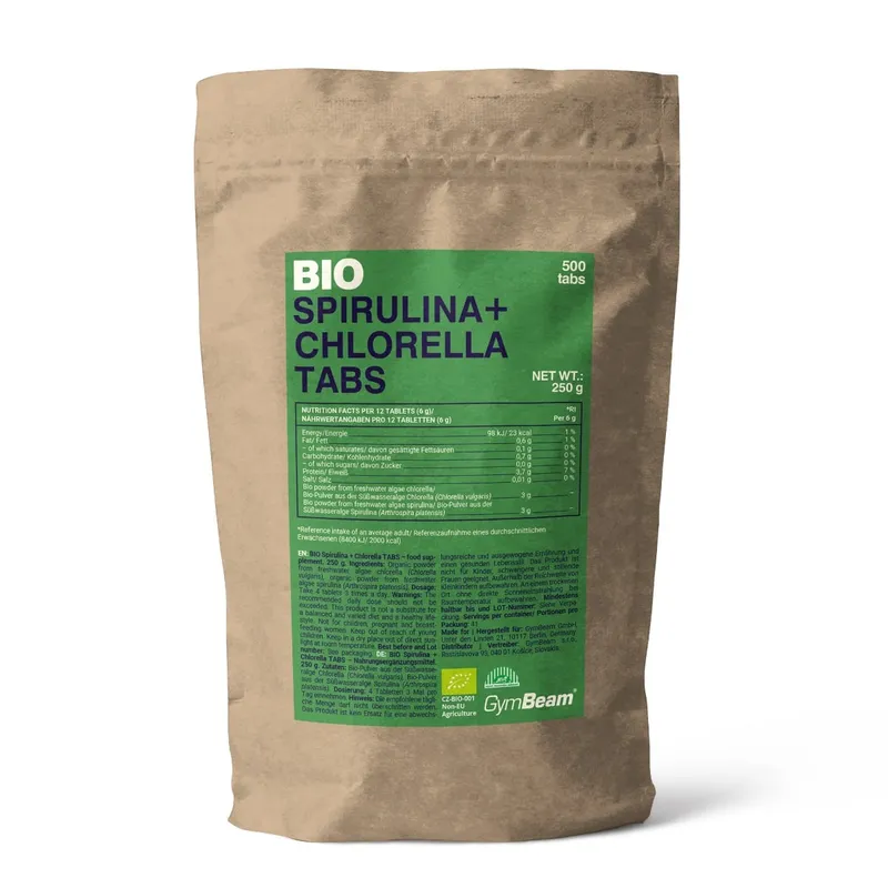 GymBeam Bio GymBeam BIO Spirulina + Chlorella 500 Tabletten – Produktbild 1 von 1