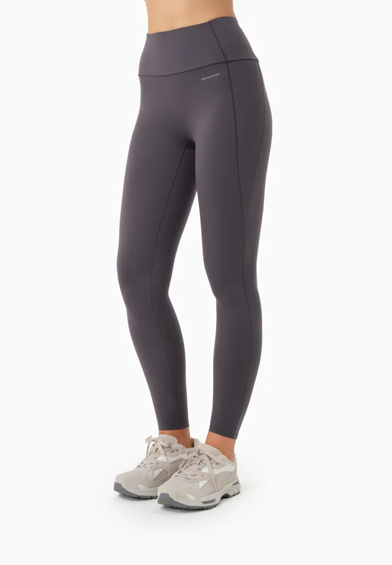 ORGANICATION ORGANICATION Damen vegan Leggings Hohe Taille Linnda Shadow, Grau, – Produktbild 1 von 2