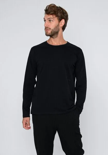 THOKKTHOKK ThokkThokk Herren Longsleeve Bio Fair, Schwarz, – Produktbild 1 von 5
