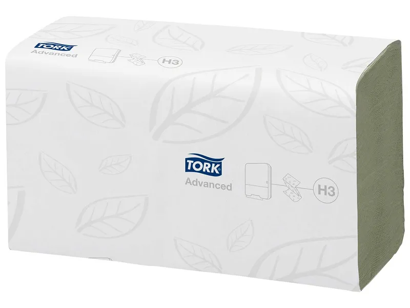Tork Tork Papierhandtücher "Advanced" 290179, 2-lagig V-Falz, 3.750 Stk., 25 x 23 cm, Grün, – Produktbild 2 von 3