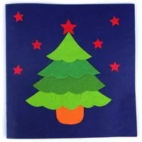 El Puente El Puente Pop-Up- Grußkarte "Weihnachtsbaum" | Fair Trade & Handmade aus Bangladesch – Produktbild 1 von 1
