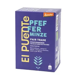 El Puente El Puente Demeter Bio-Kräutertee-Beutel Pfefferminze | Fair Trade | Bio-zertifiziert | Vegan | Glutenfrei – Produktbild 1 von 1