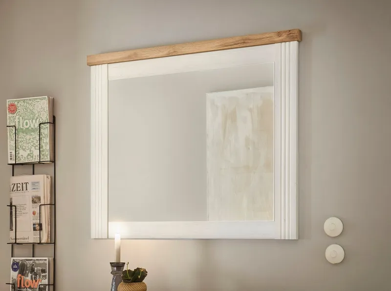 OTTO home Wandspiegel Westminster, Spiegel im Landhausstil, Garderobenspiegel, Dekospiegel, universell einsetzbar, rechteckig, modern, in 2 Farben erhältlich, Weiß, – Produktbild 4 von 4
