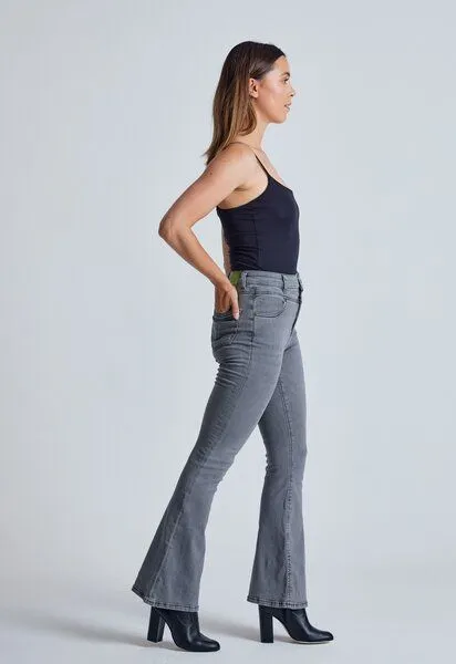 Flax and Loom Flax and Loom Schlaghose Skinny Fit Modell: Mavis, Silver (grau), – Produktbild 1 von 8