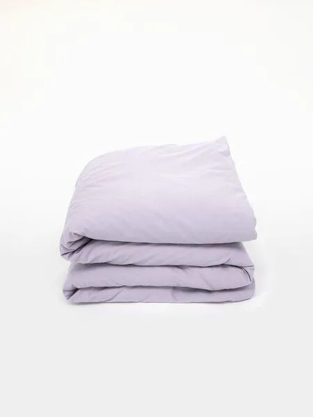 erlich textil erlich textil Cotton Select Flanell Bettdeckenbezug aus Bio-Baumwolle, made in Europe, Lavendel, – Produktbild 2 von 6