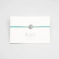 fejn jewelry fejn jewelry Armband 'satin disc' mit farbigen Textilband – Produktbild 1 von 1