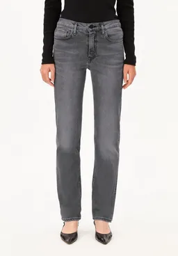 ARMEDANGELS ARMEDANGELS Straight-Jeans CARENAA Jeans aus recyceltem Baumwoll-Mix (Comfort-Stretch, Slim Fit) Mid waist – Produktbild 1 von 1