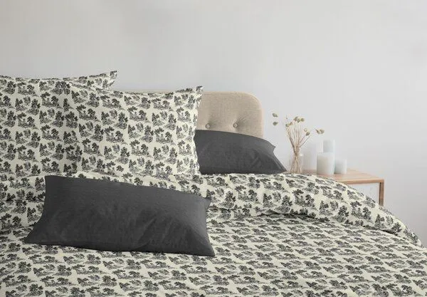 Nature by Adam Nature by Adam Bettwäsche 2tlg aus 100% Bio-Baumwolle - Made in Germany - Good Old Days, Schwarz, – Produktbild 3 von 4