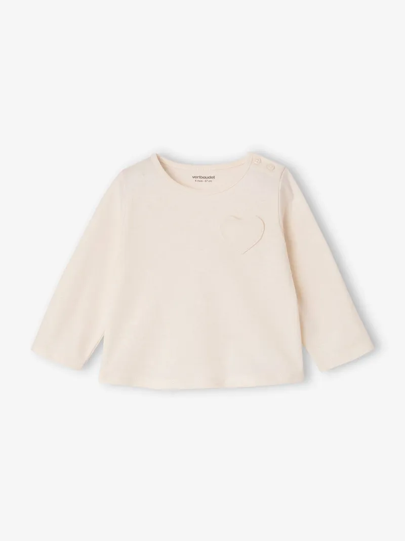 Vertbaudet 3er-Pack Baby Langarmshirts BASIC pudrig, Pudrig rosa, – Produktbild 3 von 4
