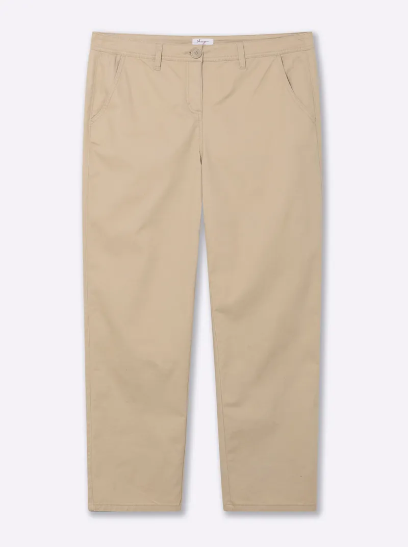 sheego Chinohose beige, Beige, – Produktbild 1 von 2