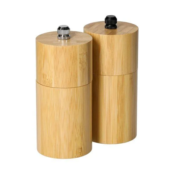 elasto elasto Pfeffermühlen mit Keramikmahlwerk - kleine befüllbare Salzstreuer, Natur (braun), – Produktbild 1 von 4