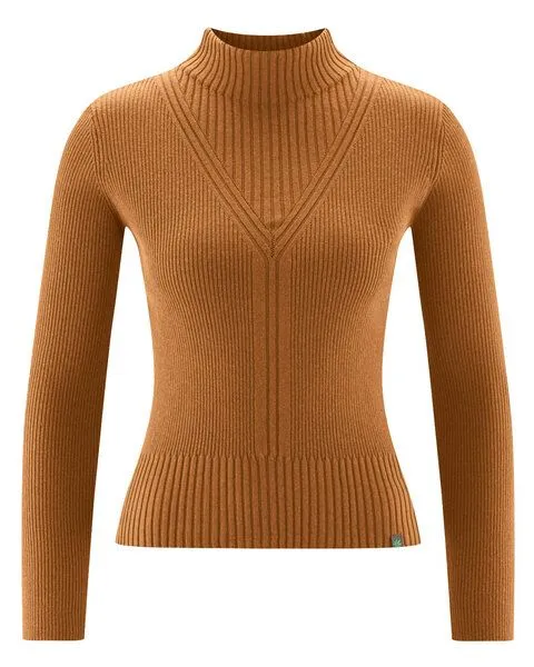 HempAge HempAge Femininer Pullover Hanf/Biobaumwolle, Almond(braun), – Produktbild 2 von 4