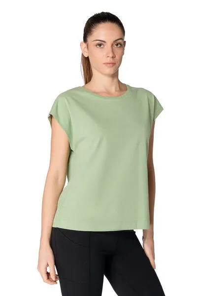 Leela Cotton Leela Cotton Damen Oversize T-shirt Bio-Baumwolle Kurzarmshirt 4416, Basilikum, – Produktbild 1 von 2
