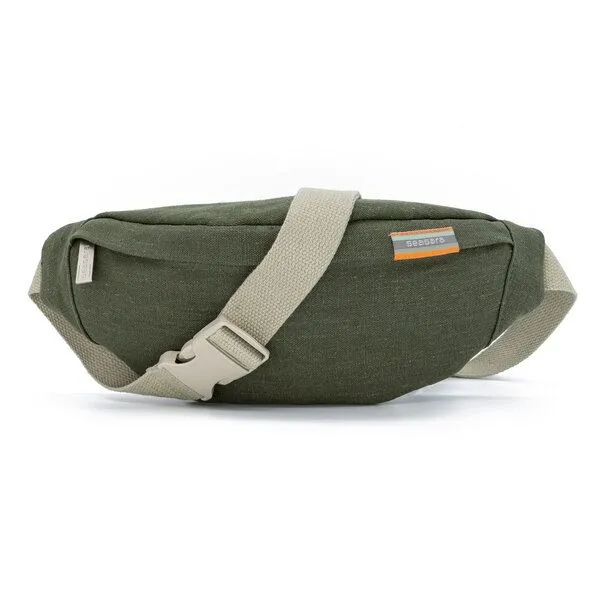 seasara seasara Bauchtasche Canvas aus Bio-Baumwolle/Hanf, Oliv, – Produktbild 4 von 4