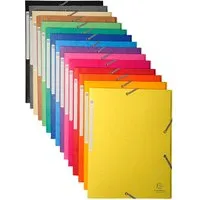 50 Exacompta Sammelmappen, Colorspan-Karton, 425 g/m², DIN A4, 3 Klappen, sortiert – Produktbild 1 von 1