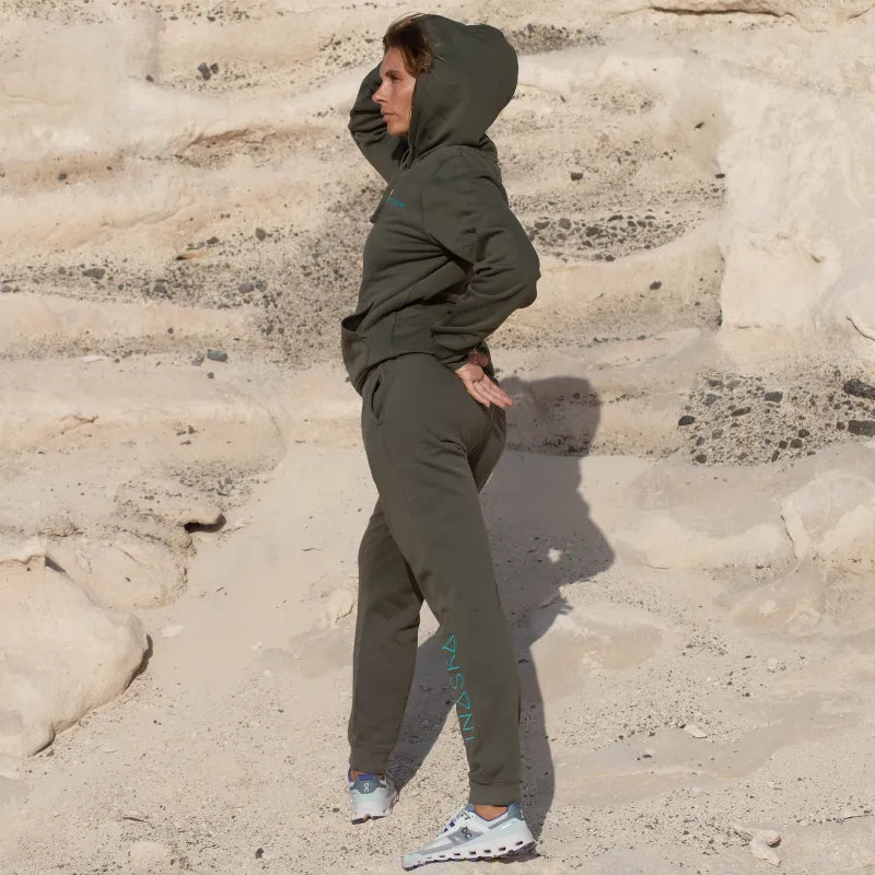 Inaska Inaska Herren vegan Jogginghose Inaska Khaki Sage, Olivgrün, – Produktbild 1 von 2