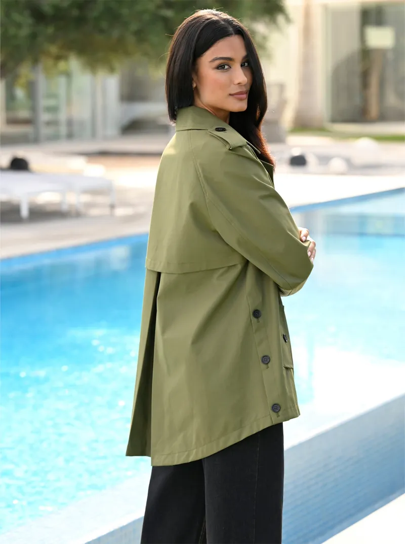 heine Trenchcoat, Oliv, – Produktbild 2 von 3