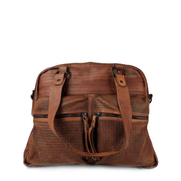 manbefair manbefair Shopper Henrietta Leder, Rot-braun, – Produktbild 1 von 4
