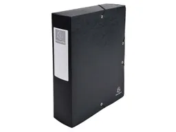 Exacompta 6 Exacompta Archivboxen, Colorspan-Karton, 600 g/m², DIN A4 maxi, RB 80 mm, schwarz – Produktbild 1 von 1