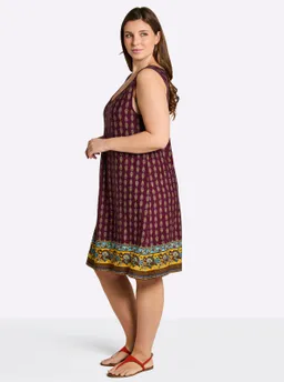 sheego sheego Druckkleid bordeaux-burgund-bedruckt – Produktbild 1 von 1
