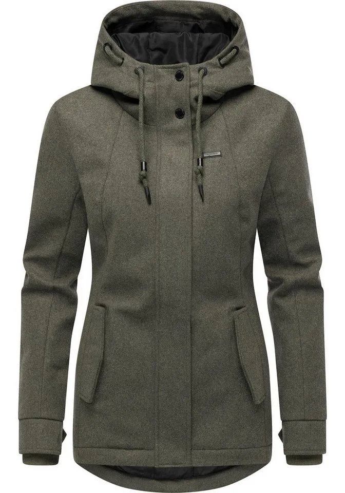 ragwear ragwear Winterjacke Monadde Felt YOUMODO Wasserfeste warme Jacke mit Kapuze, Grün, – Produktbild 2 von 4