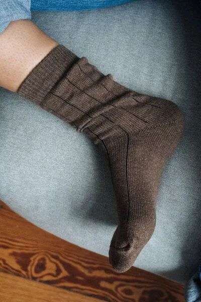 SALZWASSER SALZWASSER 2 Paar Grobstricksocken Bio-Baumwolle, Braun, – Produktbild 2 von 4