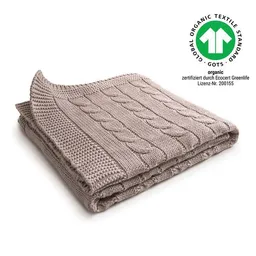 Sonnenstrick Sonnenstrick – Bio Baby-Kuscheldecke "Zopfmuster" (90 x 90 cm) Bio-Baumwolle – Produktbild 1 von 1