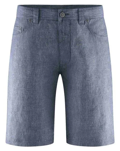 HempAge HempAge 5-Pocket Shorts meliert Hanf/Biobaumwolle, Indigo, – Produktbild 2 von 4