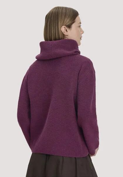 hessnatur hessnatur Strickpullover Relaxed aus reiner Bio-Baumwolle, Fuchsia, – Produktbild 2 von 4