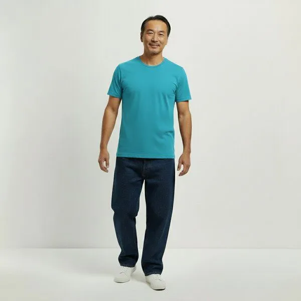 YTWOO YTWOO Regular Herren T-Shirt Light, Sea turquoise, – Produktbild 1 von 2