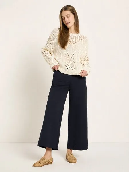 LANIUS LANIUS Lochstrick Pullover aus Bio-Baumwolle, Off white, – Produktbild 3 von 4