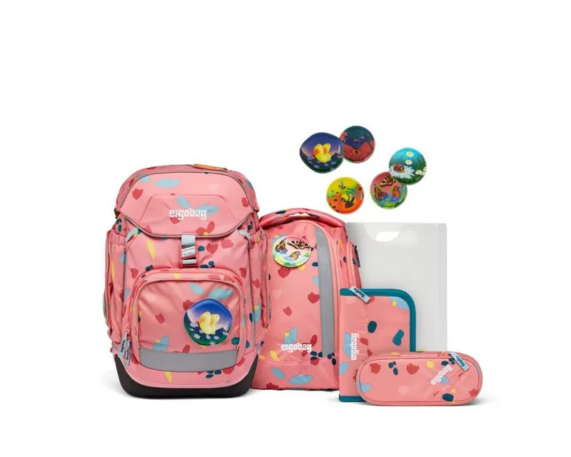 Ergobag Ergobag Schulrucksack Pack (6tlg., inkl. Sportrucksack, Schlamperrolle, Federmäppchen, Heftebox, Kletties), Zitronenfaltbär, – Produktbild 1 von 1