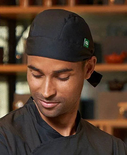 CG Workwear Bandana / Kochmütze CG Workwear Chef´s Hat Prato GreeNature, Schwarz, – Produktbild 1 von 2