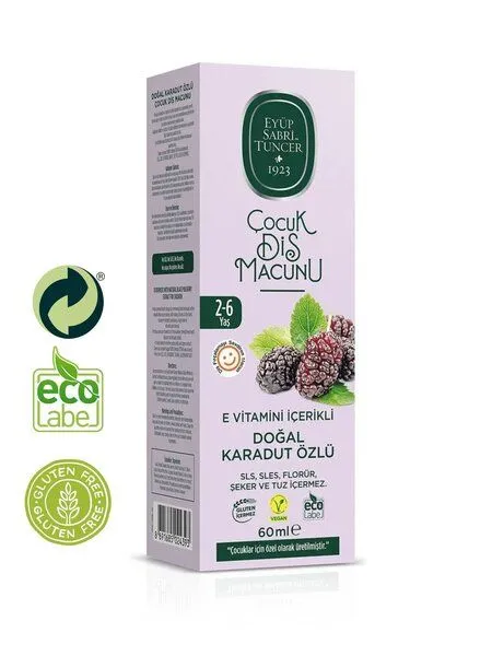 Eyüp Sabri Tuncer Eyüp Sabri Tuncer Kinderzahnpasta mit Schwarzer Maulbeere – Vegan, Natürlich, Fluoridfrei & Zuckerfrei – Produktbild 4 von 4