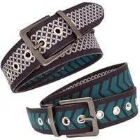 Seegarn Seegarn - Gürtel / Wendegürtel SeeFang 4cm, Patina silber, – Produktbild 2 von 5