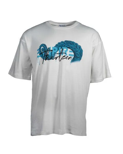 EMPIRE-THIRTEEN EMPIRE-THIRTEEN oversized Shirt DRIPPING OCTOPUS, Weiß, – Produktbild 1 von 4