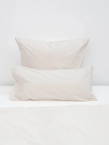 erlich textil erlich textil Fred Kopfkissenbezug aus weicher Bio-Baumwolle, made in Europe, Sand, – Produktbild 2 von 7