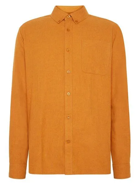 KnowledgeCotton Apparel KnowledgeCotton Apparel Flanellhemd- Elder Regular Fit - aus Biobaumwolle, Orange (pumpkin), – Produktbild 2 von 4