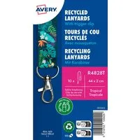 Avery Zweckform Avery Zweckform 10 Lanyards aus Recyclingkunststoff 440 x 20 mm, tropical – Produktbild 1 von 1