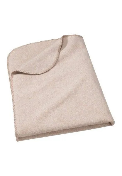 hessnatur hessnatur Softfleece Decke aus reiner Bio-Baumwolle, Goldsand, – Produktbild 2 von 2