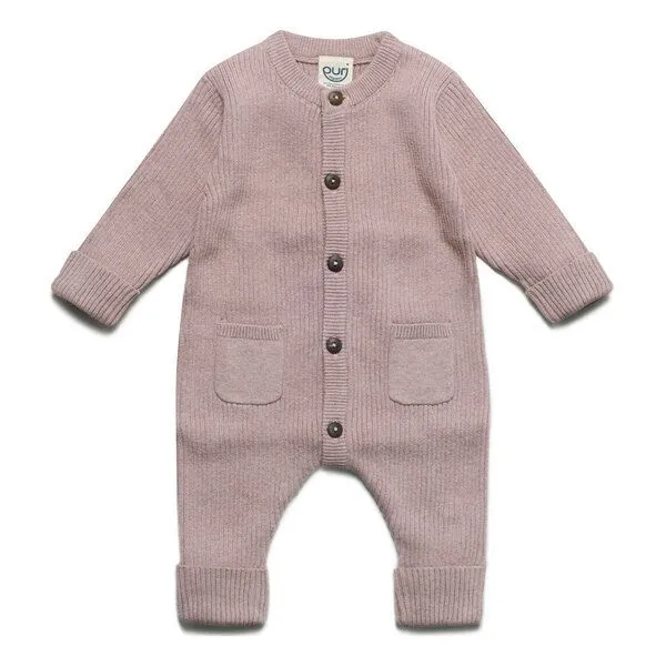 Puri Organic Puri Organic Gestrickter Baby-Overall Baumwolle (Bio) Schurwolle, Peanut, – Produktbild 1 von 1