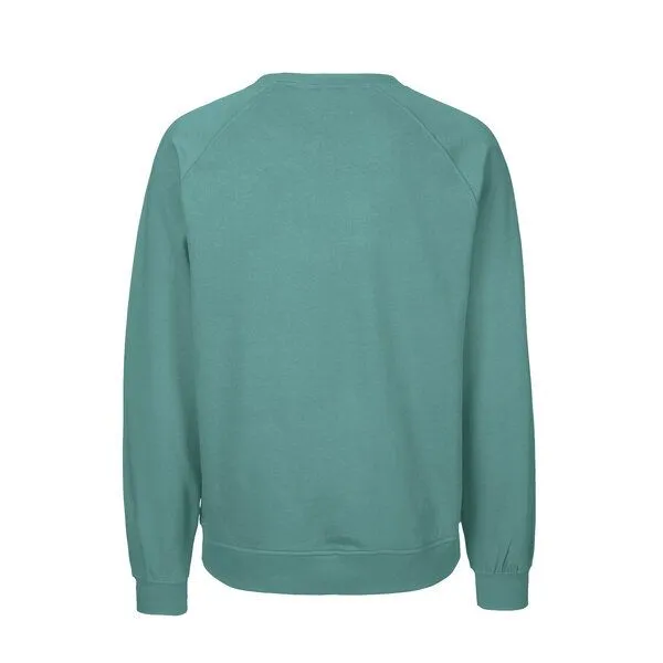 HANDGEDRUCKT HANDGEDRUCKT "Gravity" Unisex Sweatshirt aus reiner Biobaumwolle (kbA), Teal, – Produktbild 2 von 3