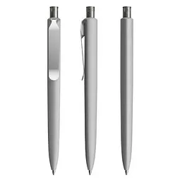 prodir prodir® Druckkugelschreiber DS8 Soft Touch PSR Push, blaue Mine, delfingrau, Grau, – Produktbild 1 von 1