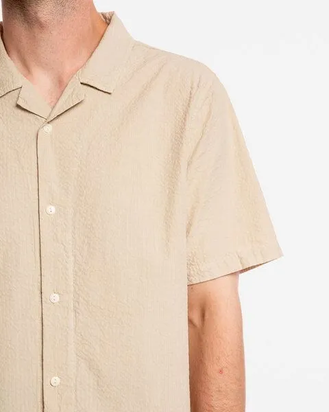 MATONA Matona Kurzärmeliges Hemd | Bowling Shirt | aus Bio-Baumwolle | GOTS-zertifiziert, Sand, – Produktbild 3 von 4