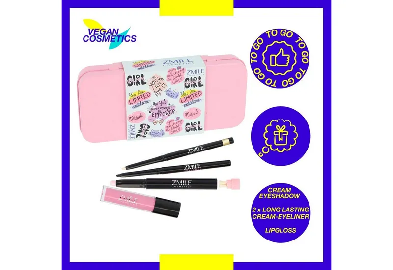 ZMILE COSMETICS Schmink-Set Metal Pencil Box 'Magical' - vegane Kosmetik, 4-tlg., inkl. Metal-Pencil Box – Produktbild 2 von 5