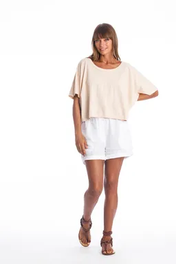 RAVENS VIEW IBIZA RAVENS VIEW IBIZA Damen vegan Top Square Sand – Produktbild 1 von 1