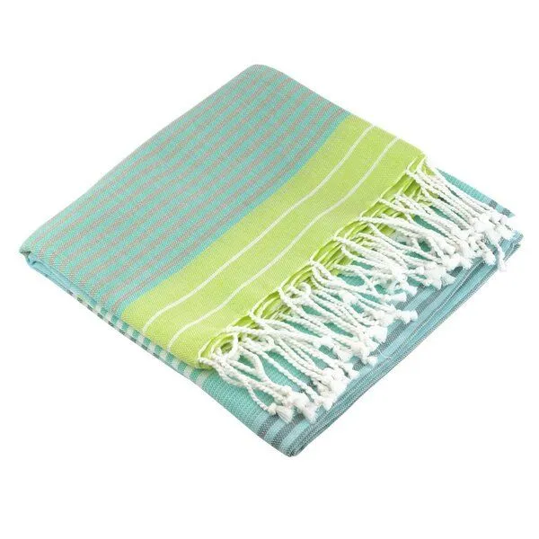 Karawan authentic Karawan authentic Hamamtuch Bio-Baumwolle Sud, Sunny lime, – Produktbild 3 von 3