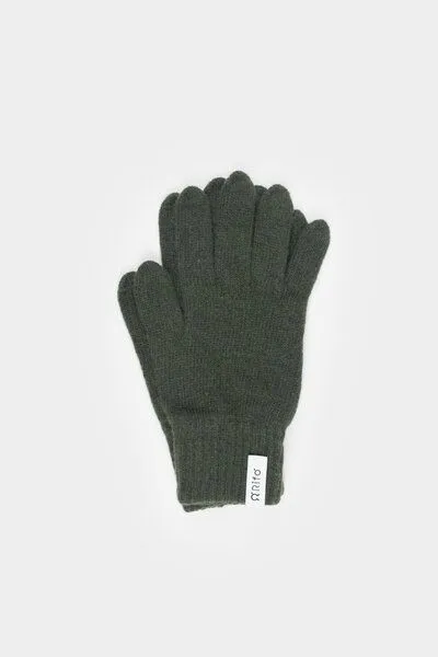 Rifò - Circular Fashion Made in Italy Rifò - Circular Fashion Made in Italy Recycelte Kaschmir-Handschuhe – Pier Paolo, Grün, – Produktbild 1 von 1